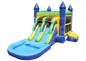 Castle N Slide 2 Lanes with Pool Combo