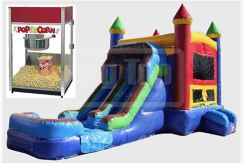 Castle Xl 2 Lanes with Popcorn Machine Combo