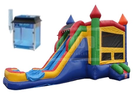 Castle with Pool and Snow Cone Machine Combo