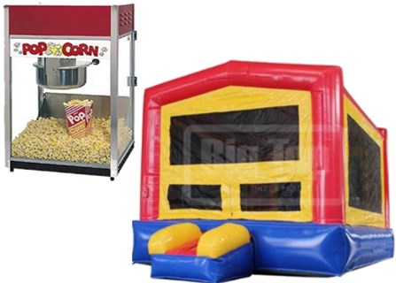 Super Fun Bouncer with Popcorn Machine Combo