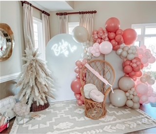 Wood arch backdrop set